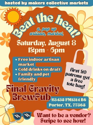 Pop Up Artisan Market at Final Gravity Brewpub Pop Up Artisan Market at Final Gravity Brewpub