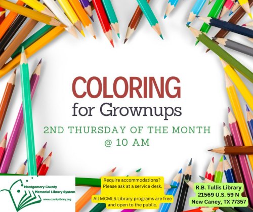 Coloring for Grownups at RB Tullis Library