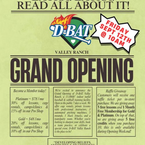 Grand Opening of D-Bat VAlley Ranch