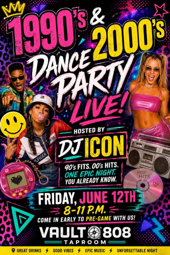 1990’s & 2000’s Dance Party LIVE! at Megaton Brewery