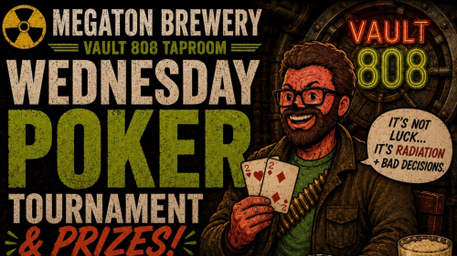 Free Poker Tournament & Prizes at Megaton Brewery