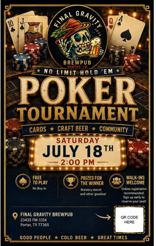 Poker Tournament at Final Gravity BrewPub