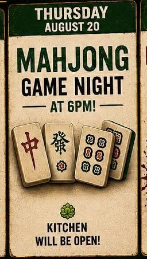 Mahjong Game Night at Final Gravity BrewPub