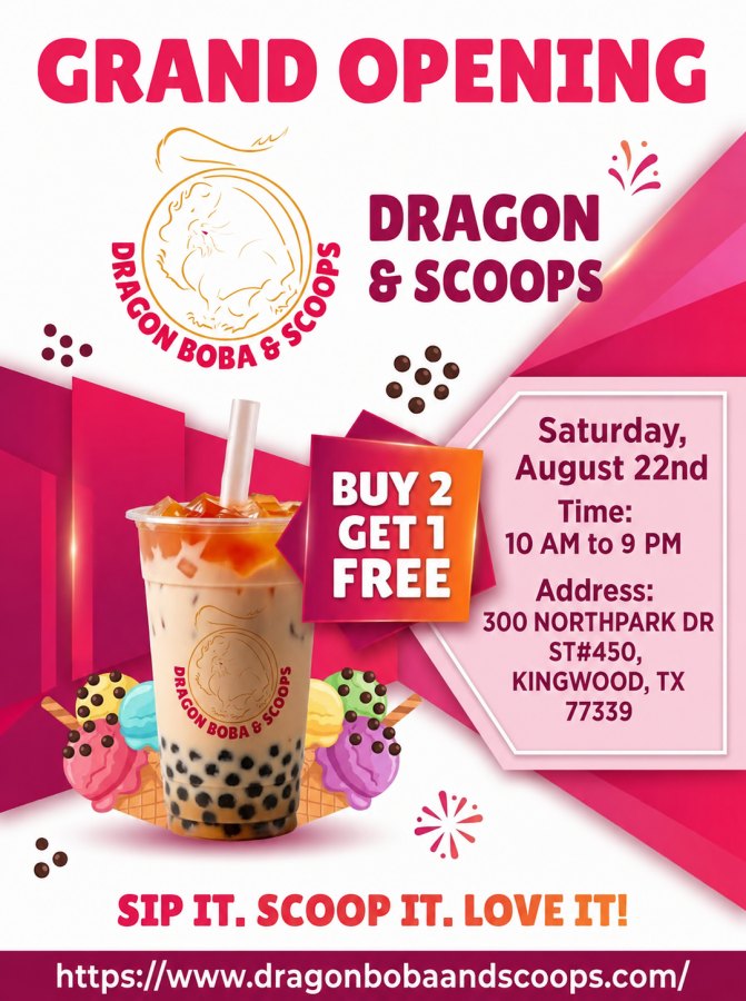 Dragon Boba & Scoops Grand Opening
