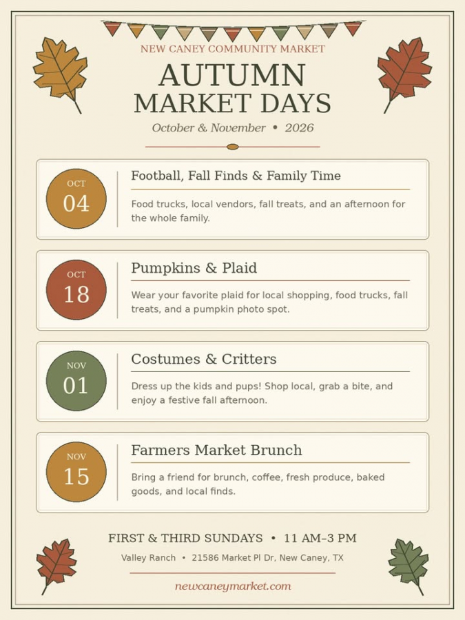 Autumn Market Days - New Caney Community Market