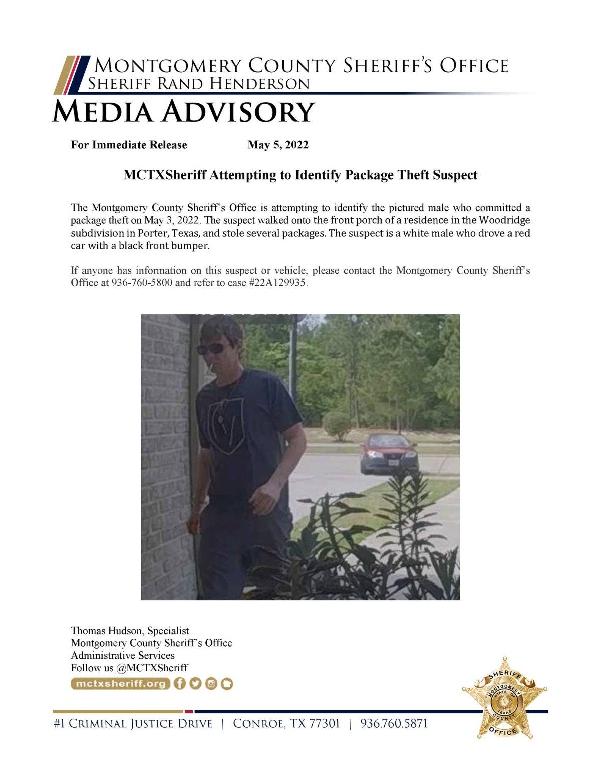 Can you identify this suspected porch pirate?